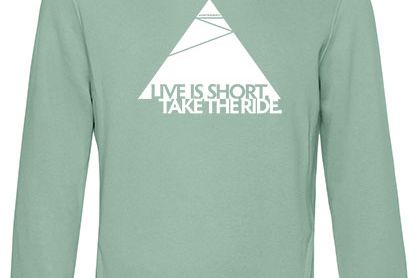 MQ LIVE IS SHORT TAKE THE RIDE - Organic Hoodie Unisex - grün