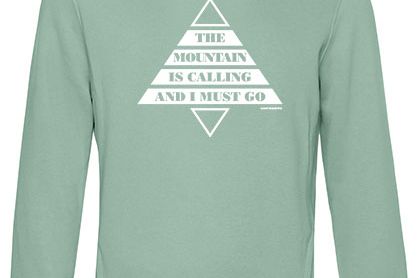 MQ THE MOUNTAIN IS CALLING - Organic Hoodie Unisex - grün