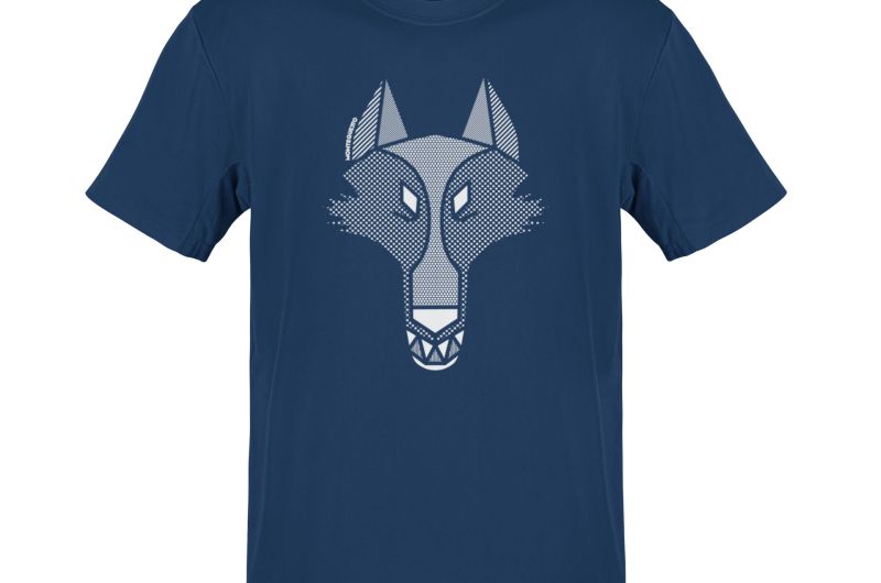 MQ WOLF - Pure Organic Shirt Herren - blau