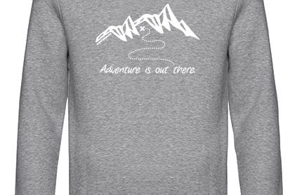 MQ ADVENTURE IS OUT THERE - Organic Hoodie Unisex - grau