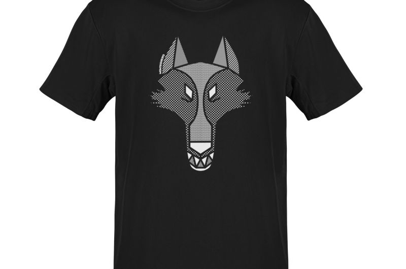MQ WOLF - Pure Organic Shirt Herren - schwarz