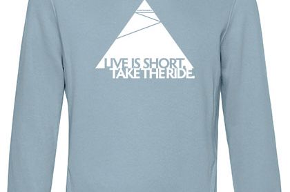 MQ LIVE IS SHORT TAKE THE RIDE - Organic Hoodie Unisex - hellblau