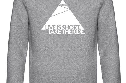 MQ LIVE IS SHORT TAKE THE RIDE - Organic Hoodie Unisex - grau